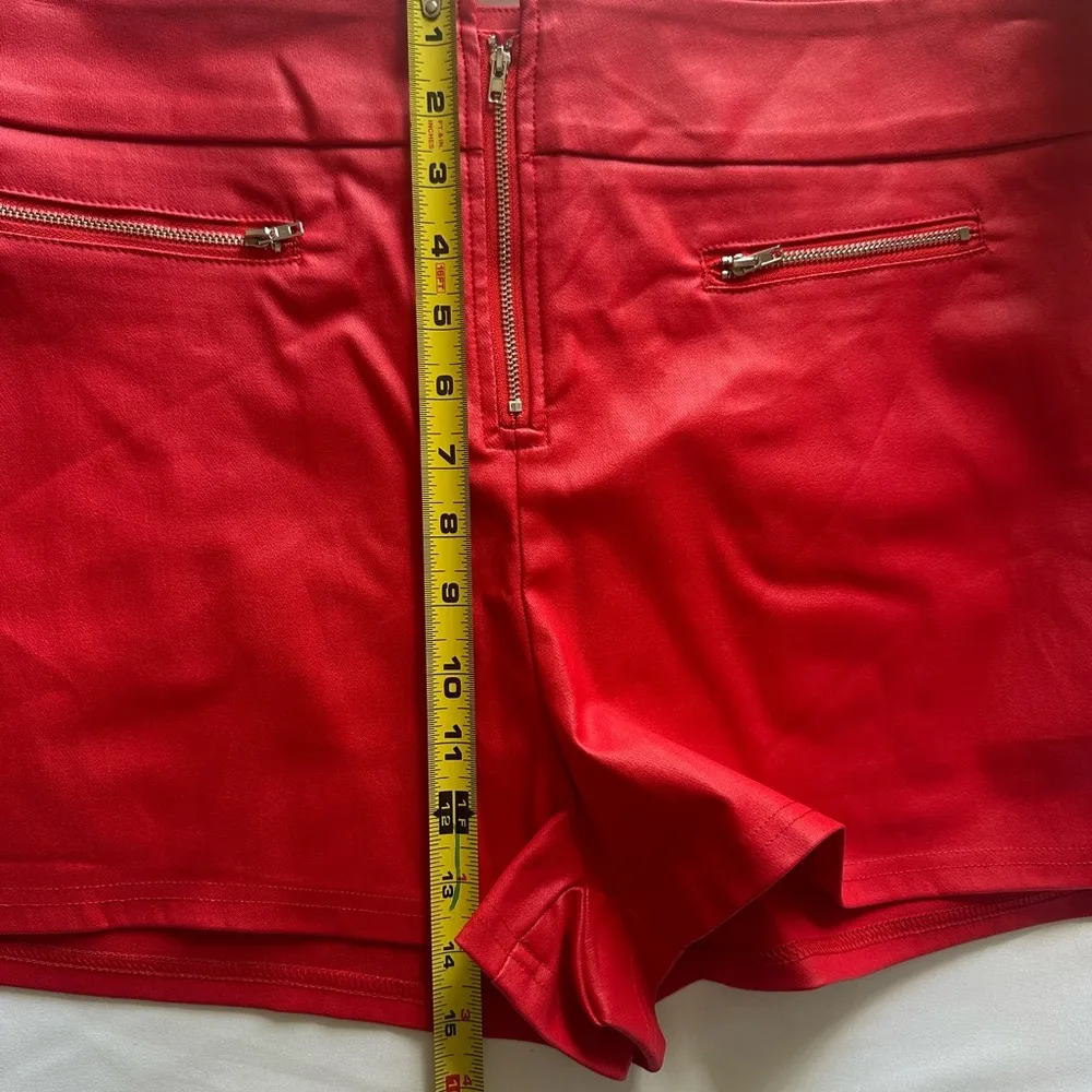 Zara Women’s bright red high rise shorts Size XL - Image 2