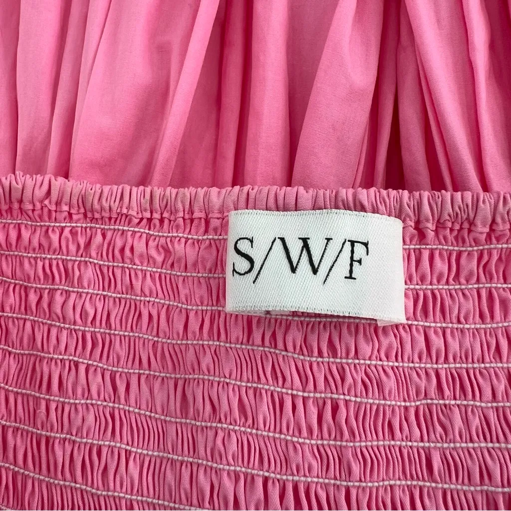 SWF Puff sleeve babydoll dress pink floss sz XS - Image 6