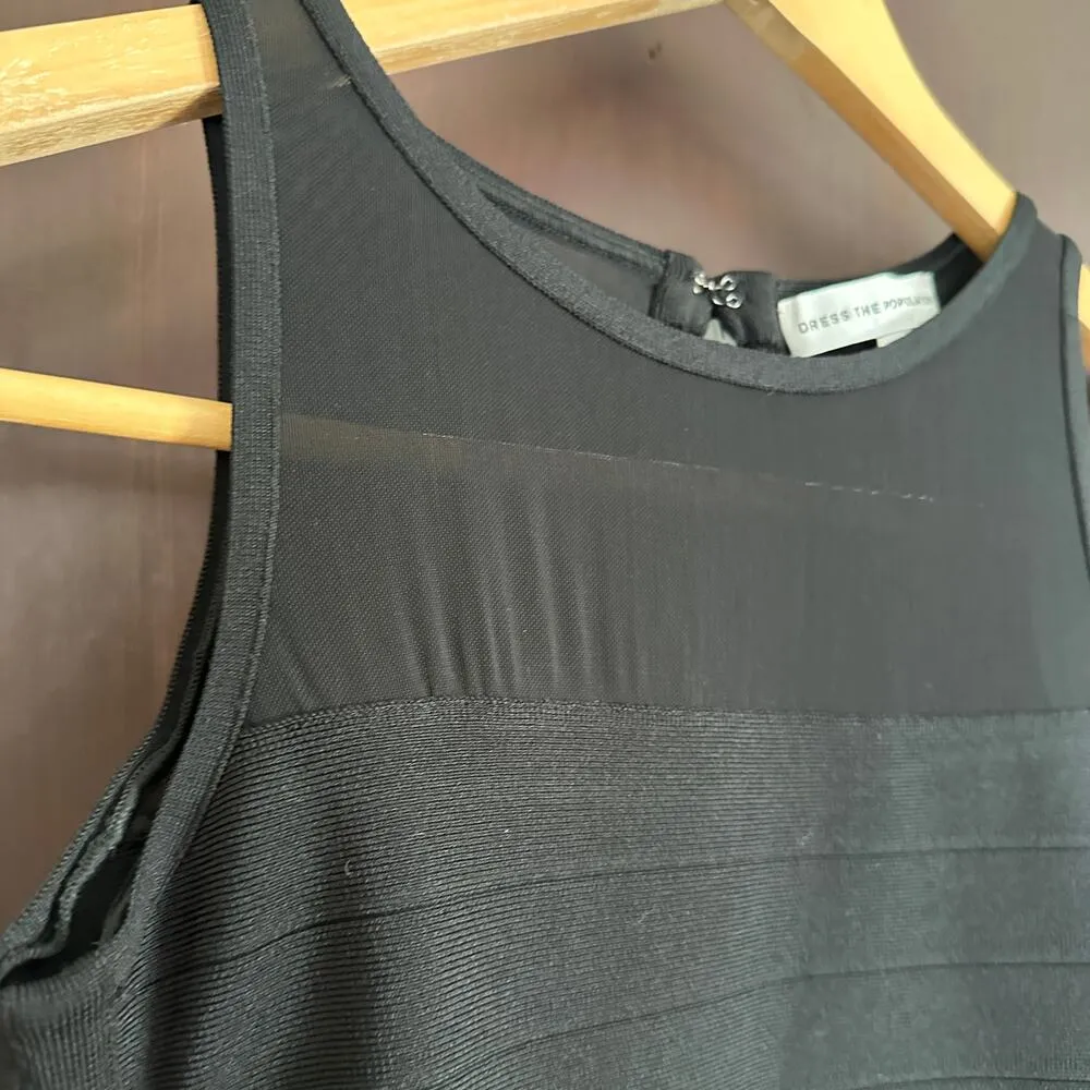 DRESS the POPULATION | Black Bodycon Bandage Cocktail Dress  | Size Extra Small - Image 4