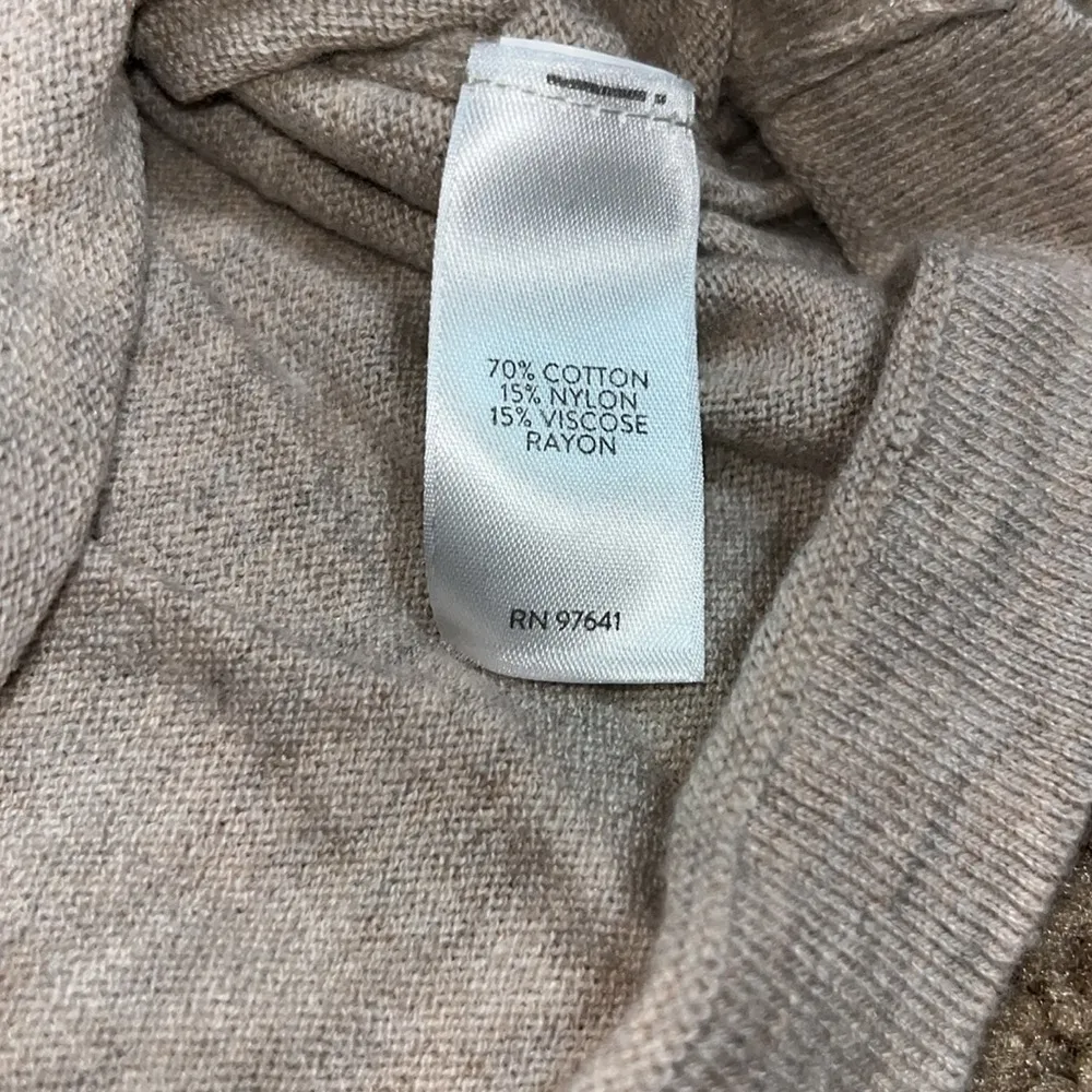 J. Jill Weston‎ Dog Pullover Crew Neck Sweater Heathered Beige 3X Tan - Image 9