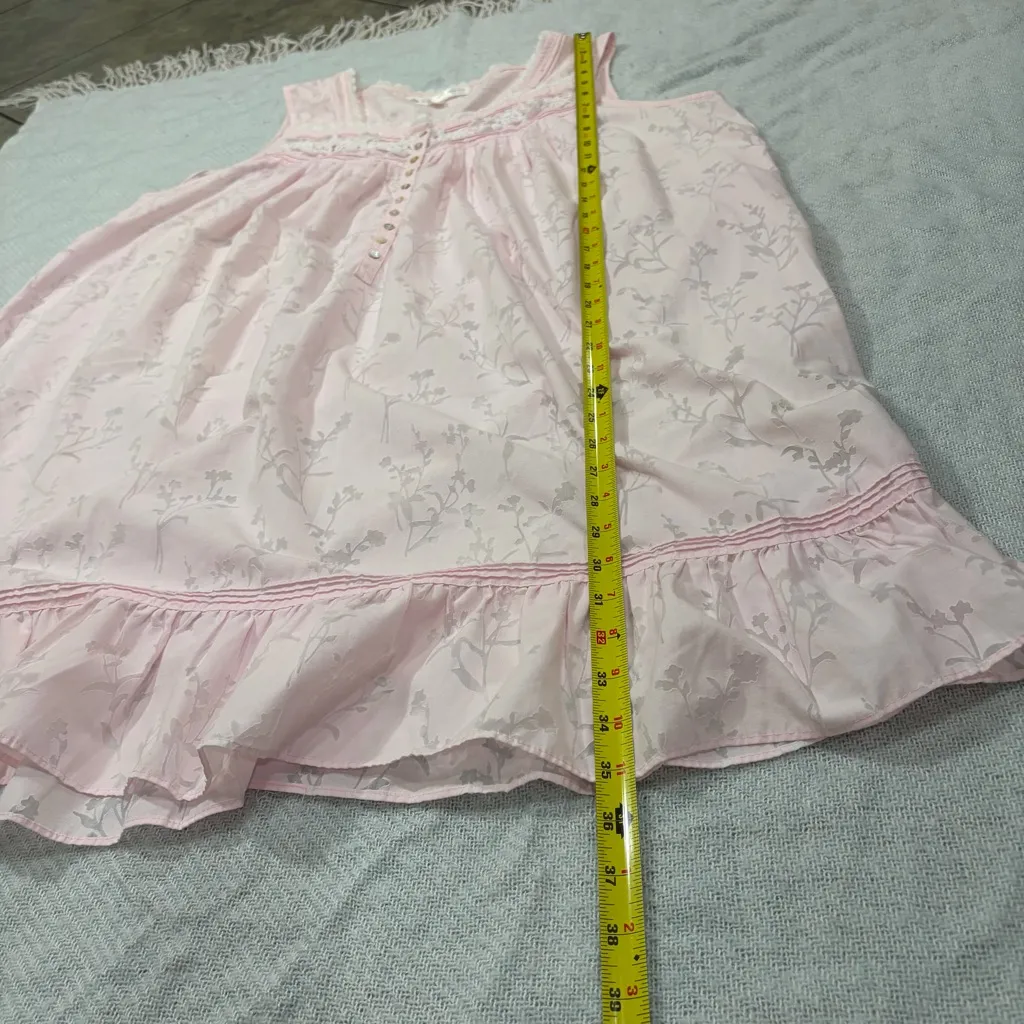 Eileen West Sz XL Pink Floral Anne Ribbon Lace Heirloom Dream Chemise Lounge EUC - Image 8