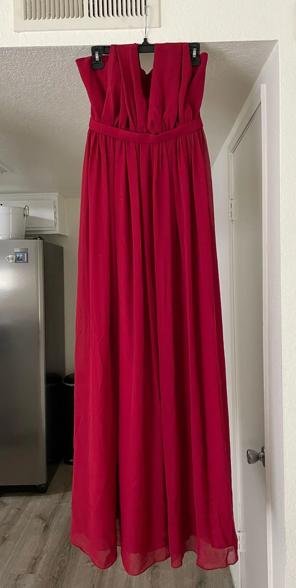 NWOT burgundy Halter Maxi Dress Size S  - Image 2