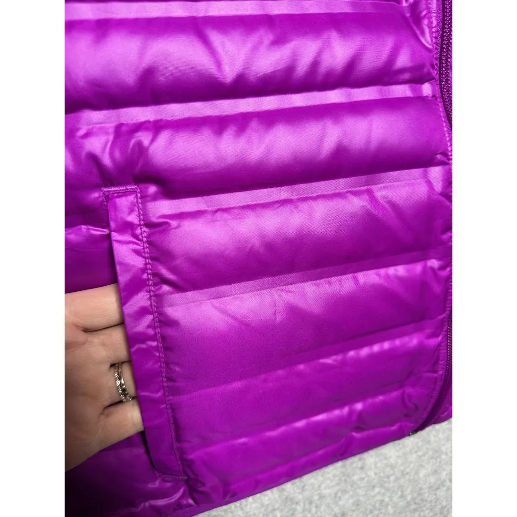 Columbia XL Womens Puffer Vest Duck Feathers Zip Pink Packable Sleeveless NWOT - Image 8