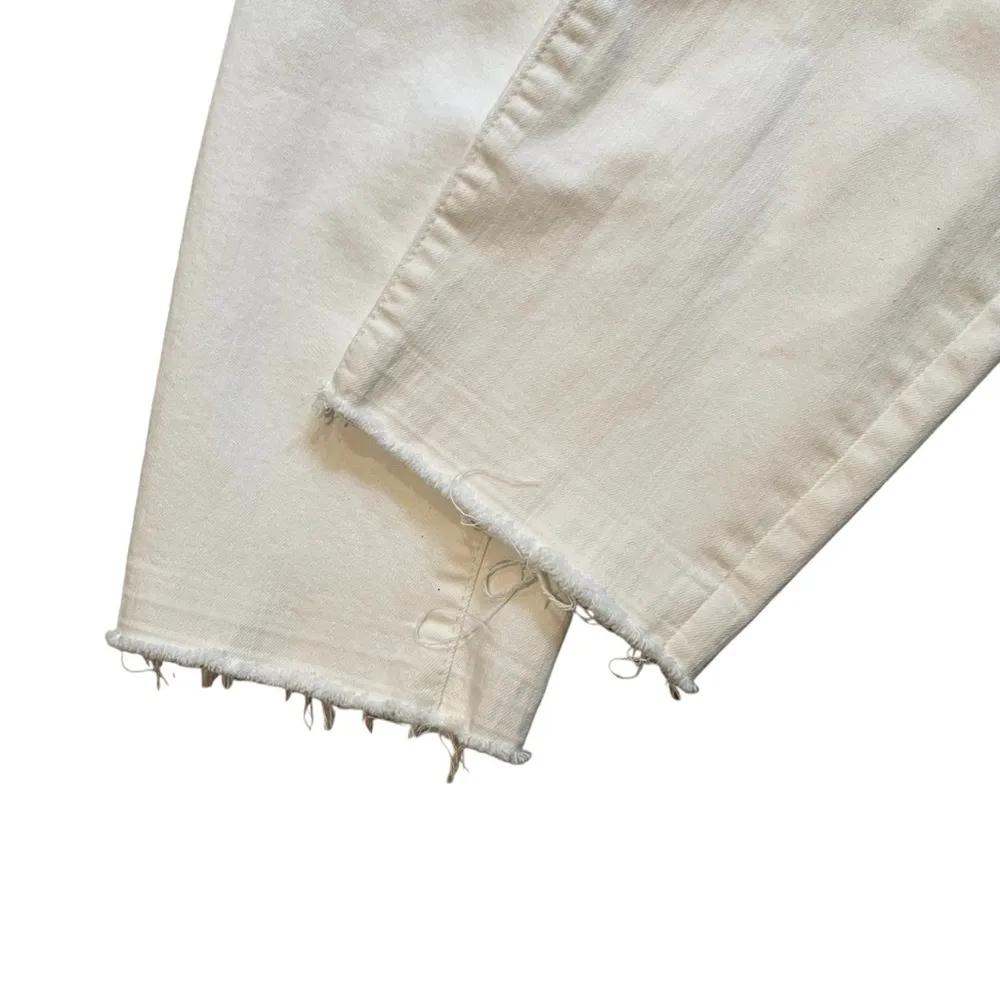 Articles of Society Carly Skinny Crop Distressed Jeans in Worn White, Sz 30 - Image 9