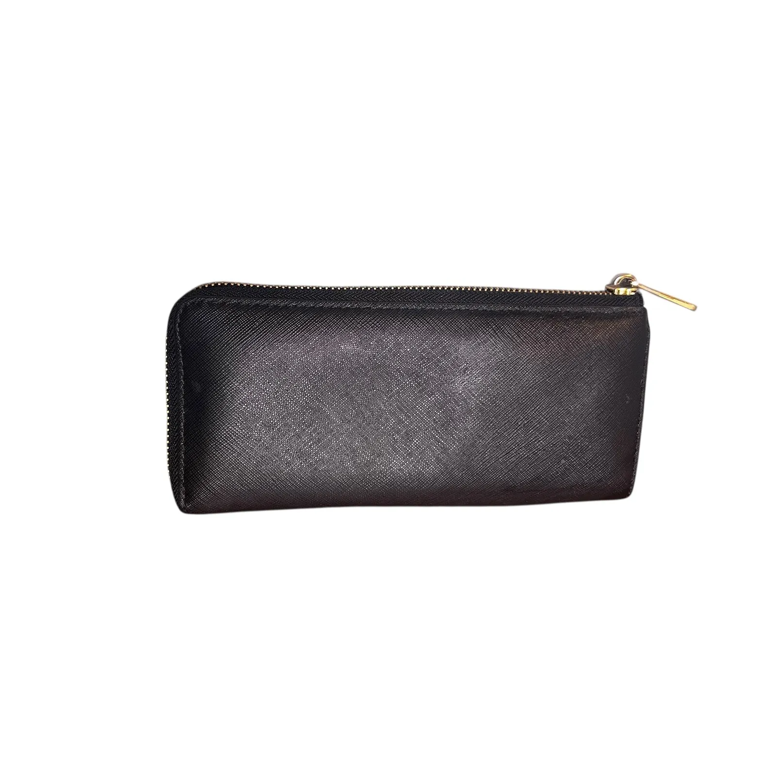 Vintage Cole Haan Leather Zip Around Wallet Clutch Organizer Black Urban Chic‎ - Image 3
