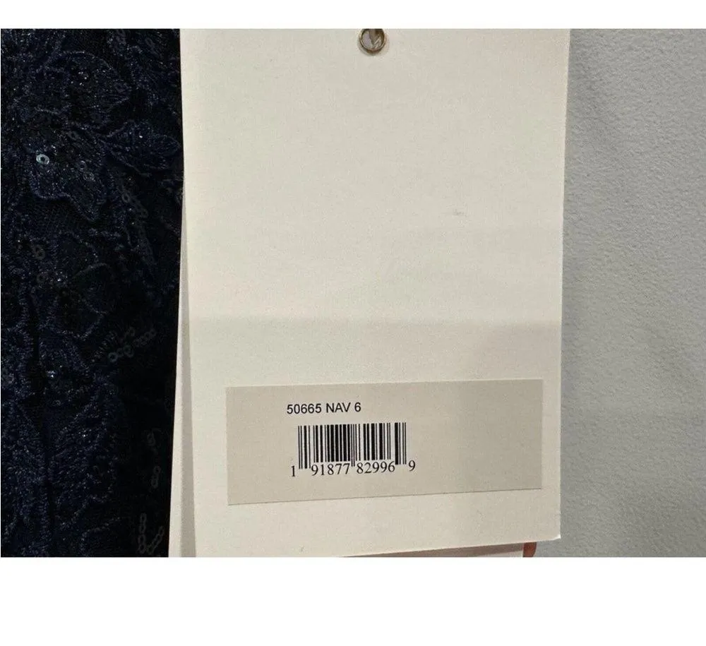 Mac Duggal 50665 Floral Lace Jewel Neck Maxi Dress Size 6 - Image 5