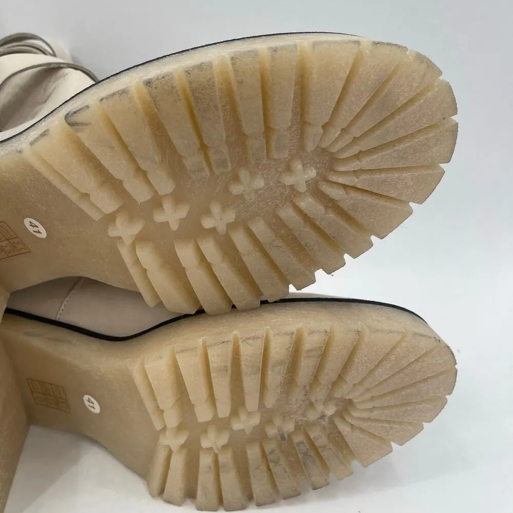 FREE PEOPLE Jesse Boots Leather Size 41(US 10) Heeled Cutout Strappy Lug Sole - Image 16