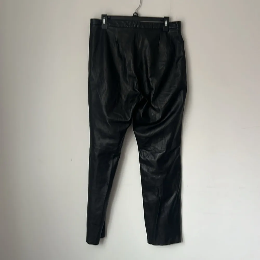 JLC New York Black Leather‎ Pants Size 14 Mob Wife Bikecore Pants 🦋 - Image 5