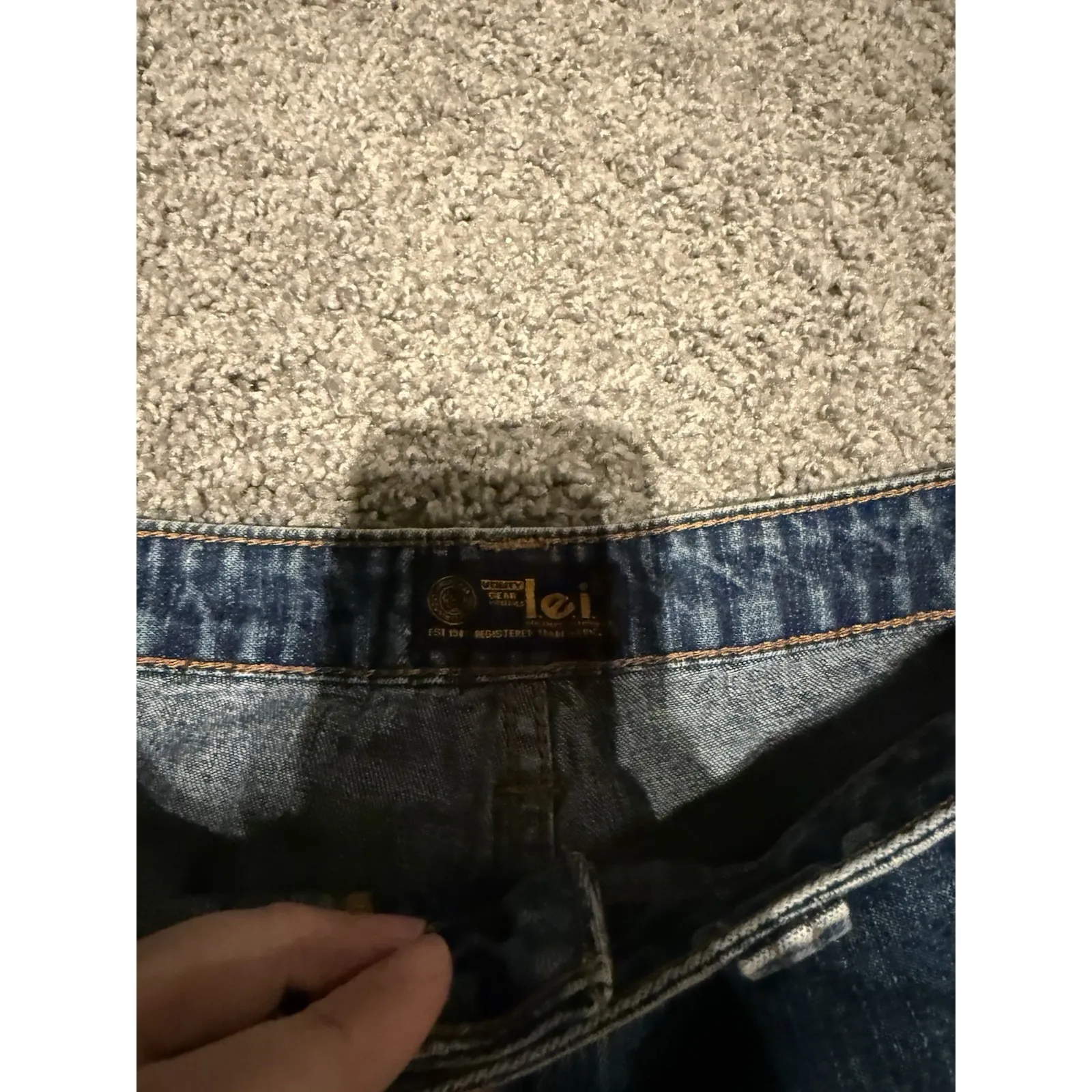 Vintage L.e.i Jeans Y2K 90's Skater Cargo Shorts Sz 11 Mall - Image 2