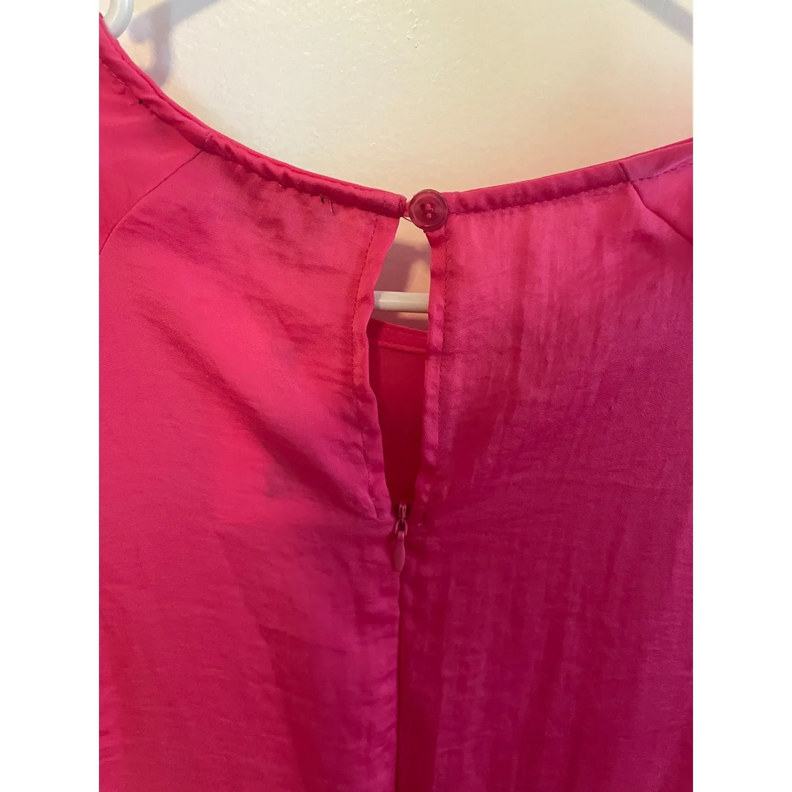 RD Koko Tie Front Blouse Hot Pink‎ 3/4 Sleeve Top Career Casual Party NWT Pink Size M - Image 7