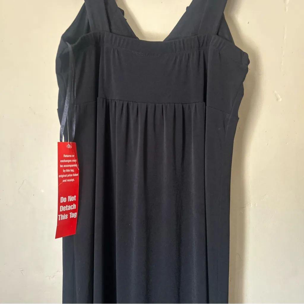 NWT En Focus Studio Women’s Black Sleeveless Long Dress Sz 10 - Image 9