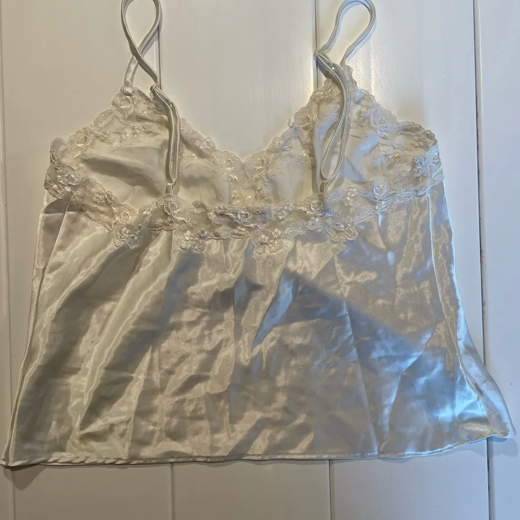 Vintage Victoria Secret Silk Cami Slip Top, Size M - Image 2