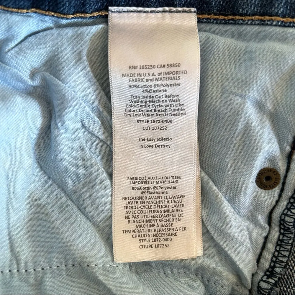 Current/Elliott the easy stiletto distressed jeans skinny Sz 27 - Image 13