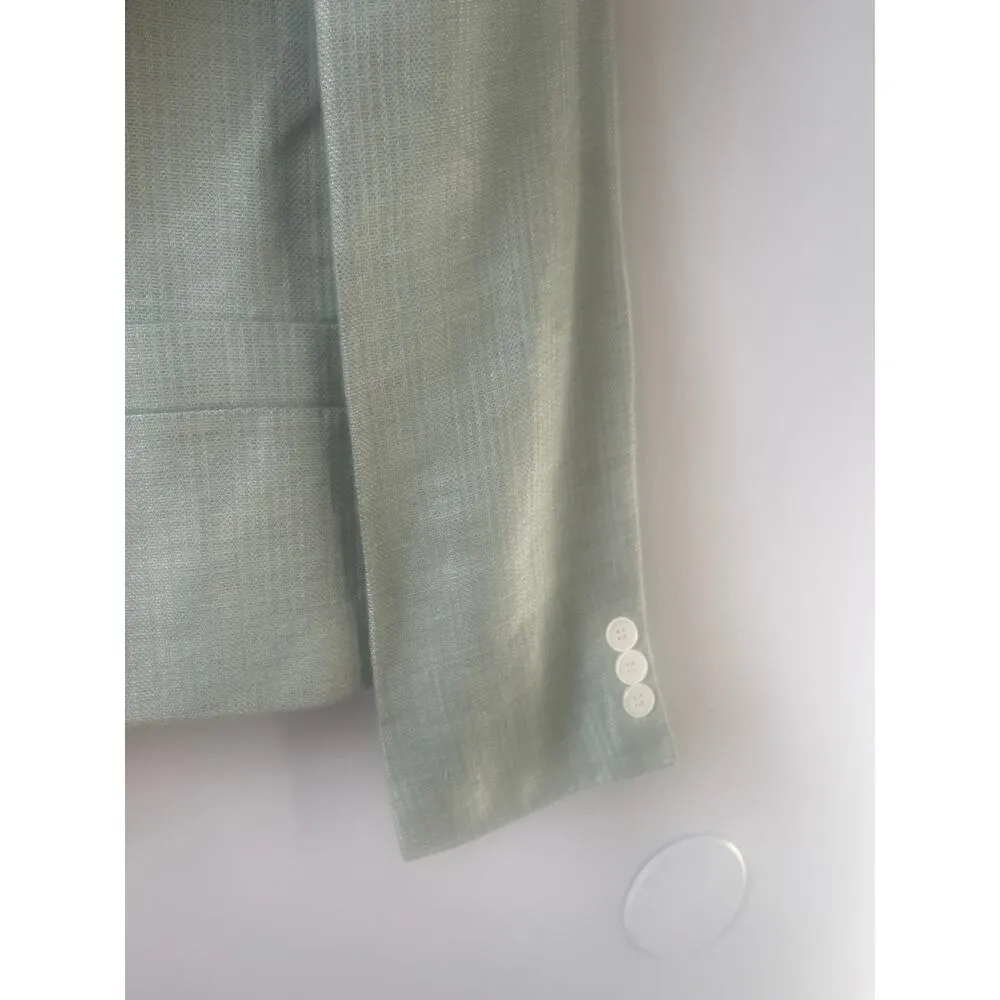Streets & Co Vintage Classic Light Green Suit Jacket Blazer Size 12 - Image 4