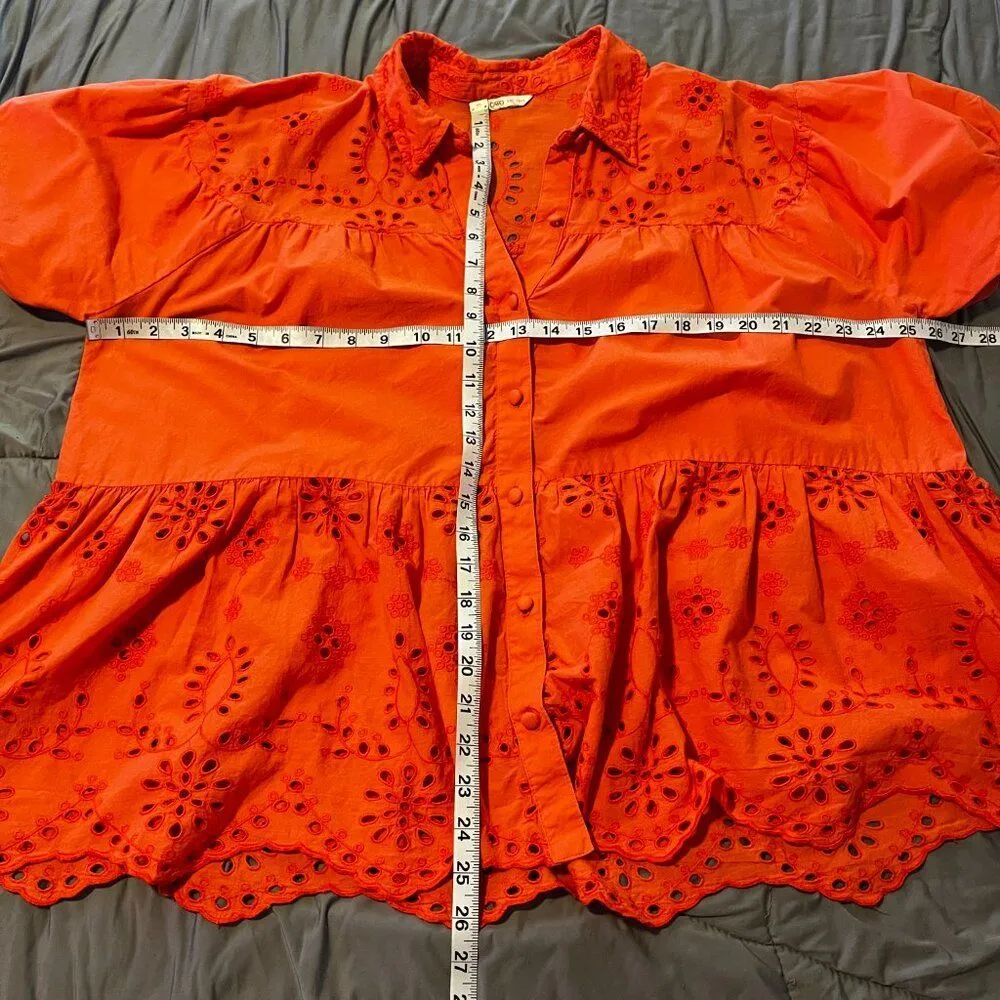 Women's Orange Blouse - Image 6