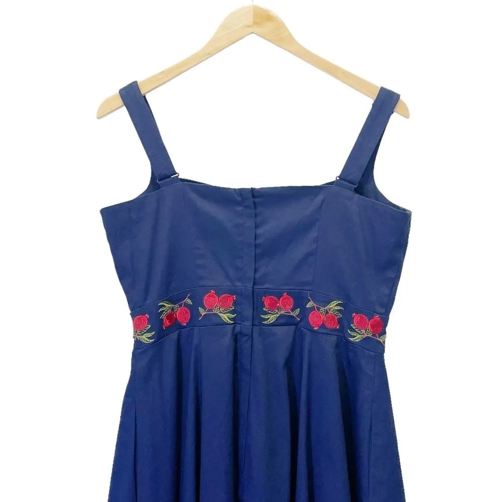 NWT ModCloth x Collectif Laureen Navy Red Pomegranate Swing Dress Size 8 Medium - Image 7