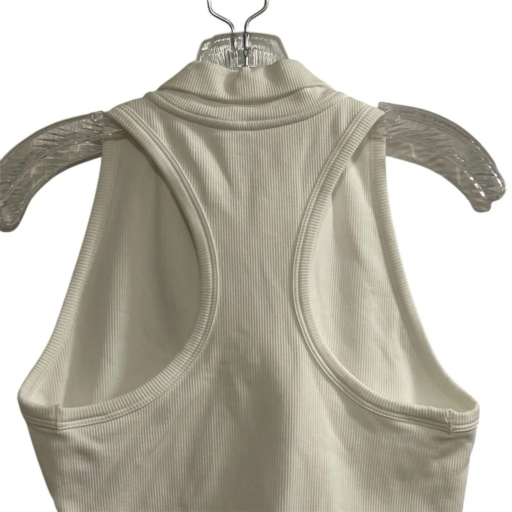 Athleta Women's White Cropped Tank Top Size M - Image 2