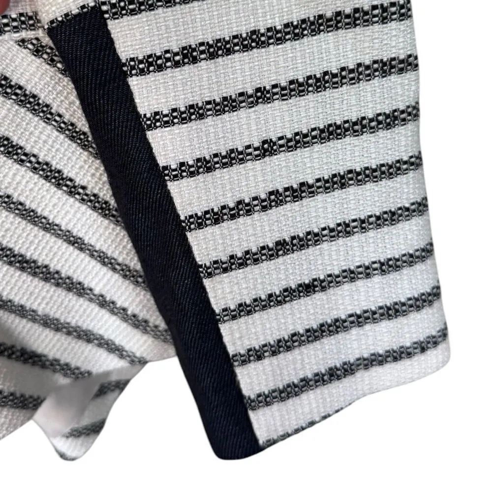 BY MALENE BIRGER New Looks Etioloa Blazer in Cream/Black/Navy 36 White Size XS - Image 5