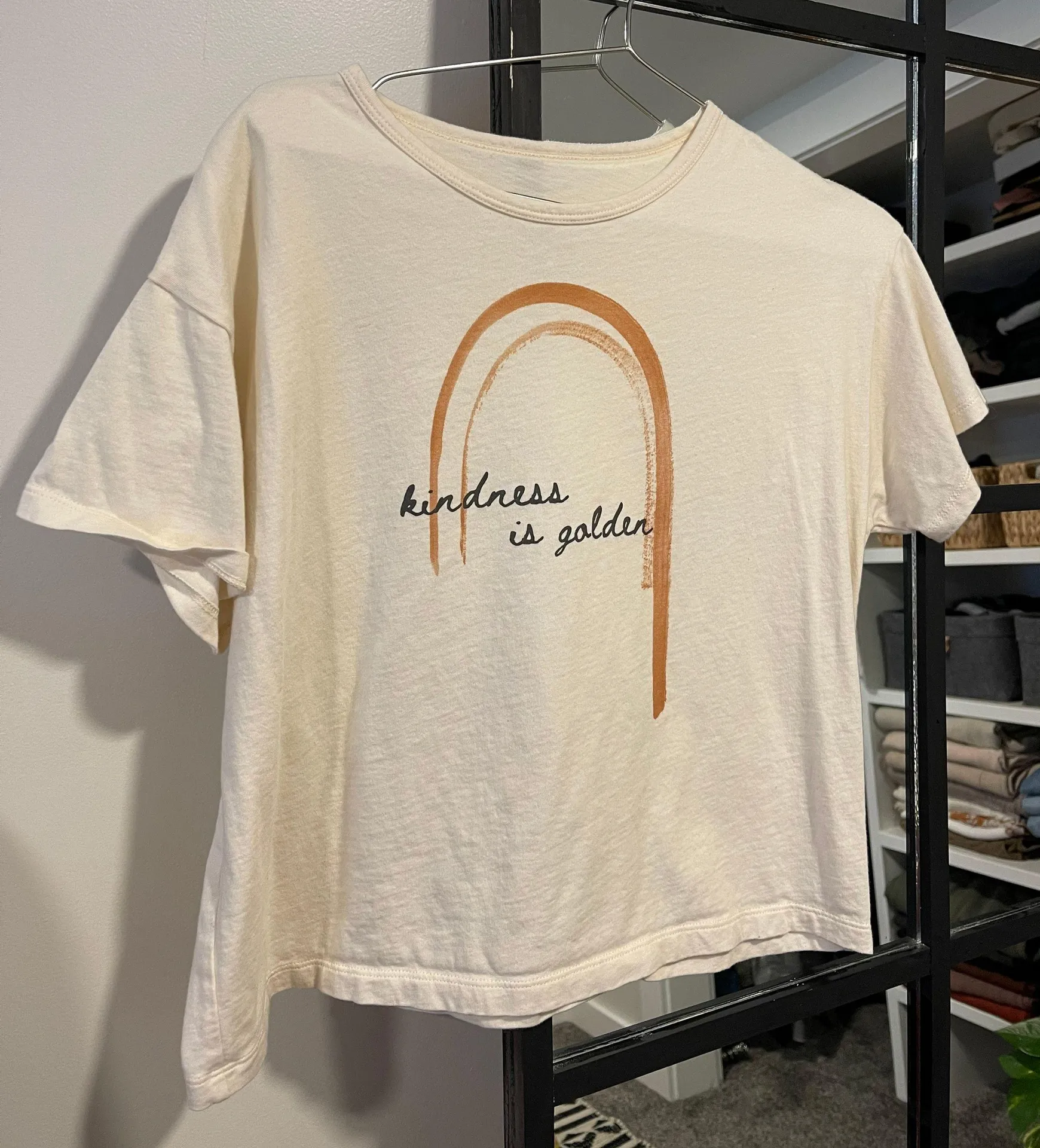 Kindness Is Golden Graphic Tee Tan - Image 2
