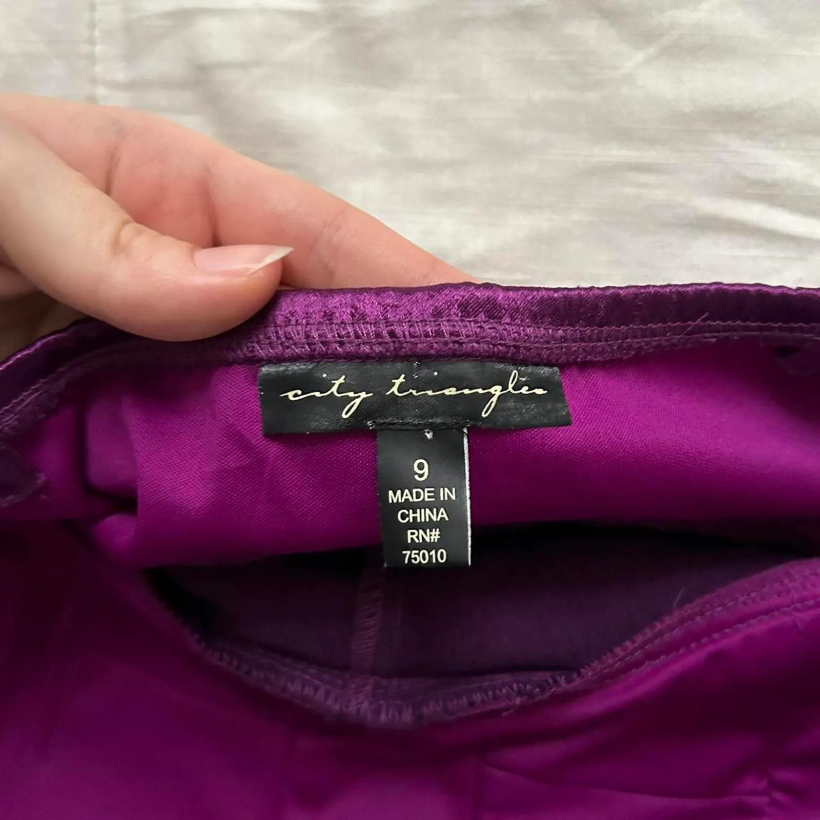 Purple City Triangles babydoll bubble hem dress - Image 2