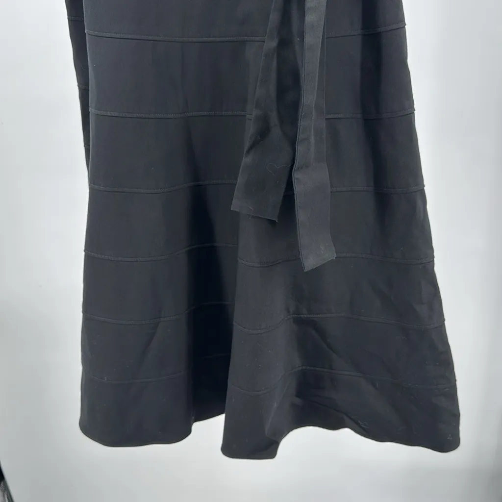 Calvin Klein Black knee length sleeveless tie waist tiered Dress event holiday 6 - Image 6