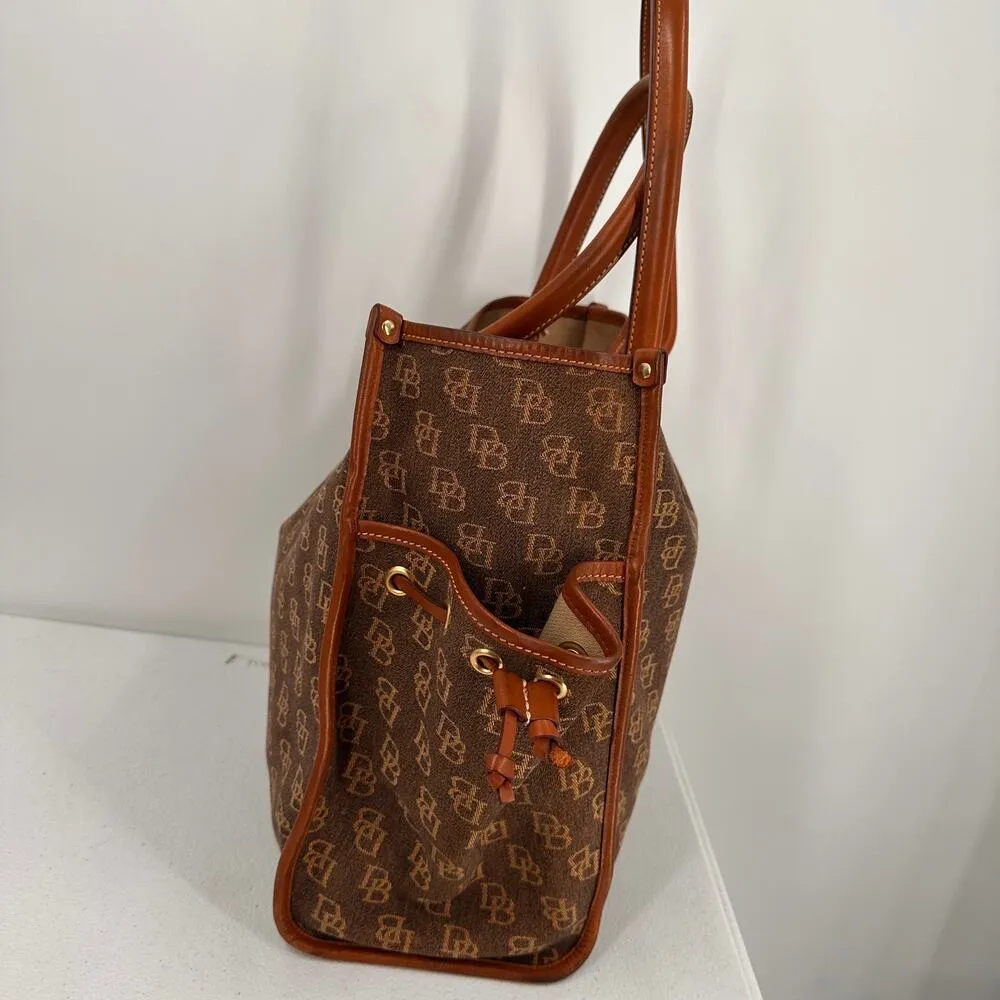 Dooney & Bourke Monogram Brown Weekend Weekender Bag Tote - Image 4