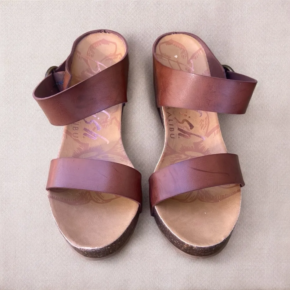 Blowfish Brown Strappy Wedge Sandals Size 8
Preowned - Image 2