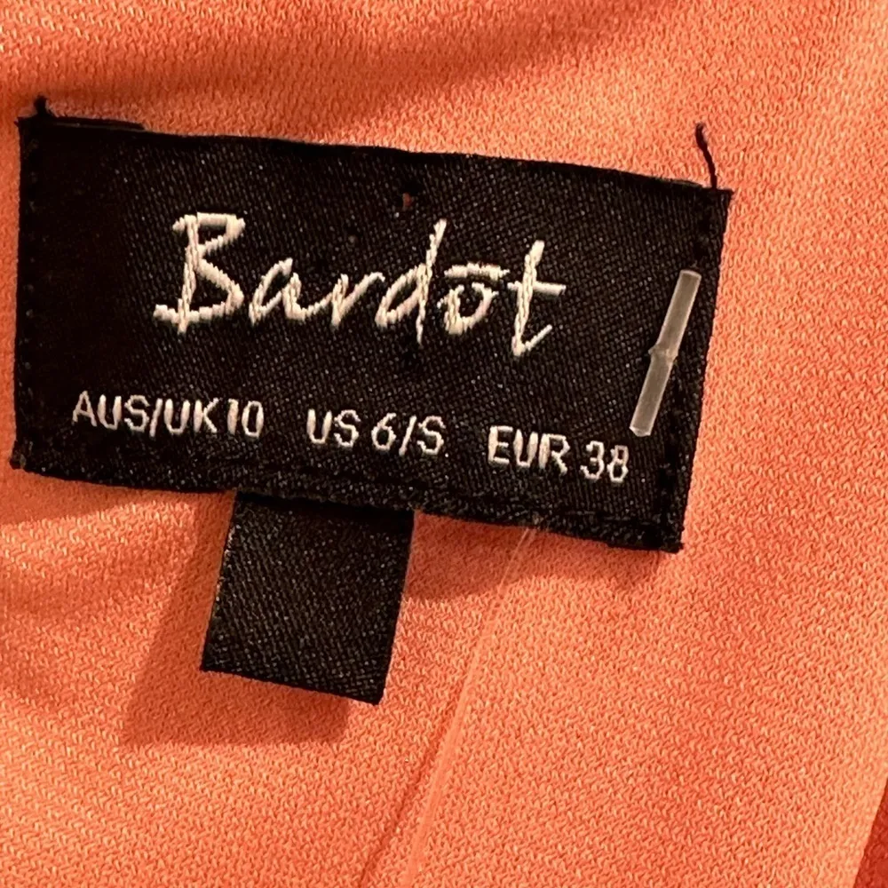 Bardot Bella Faux Wrap Midi Dress 6 Cocktail Coral Valentines Party Cocktail - Image 13