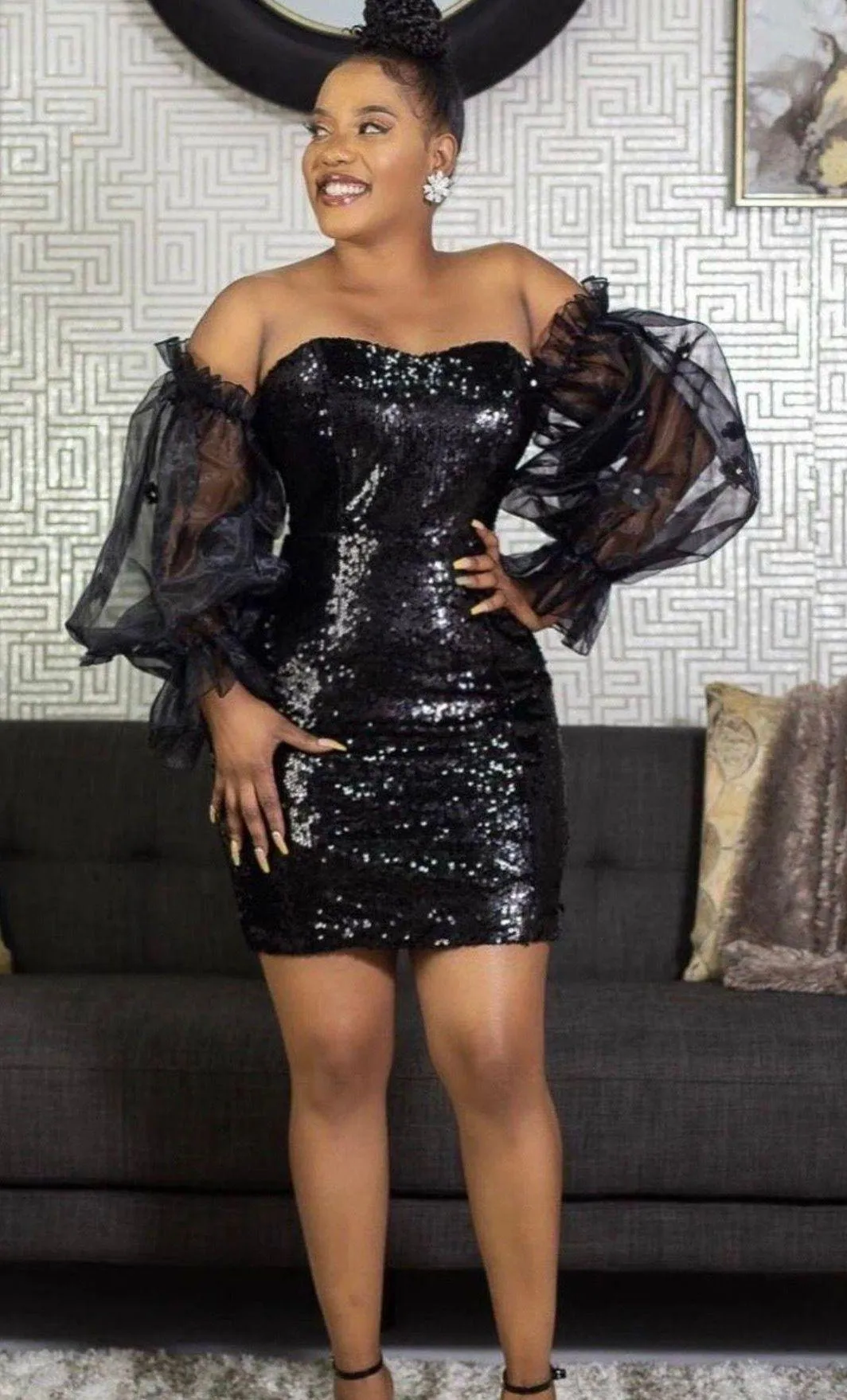 Black Party Dress Size 1X - Image 2