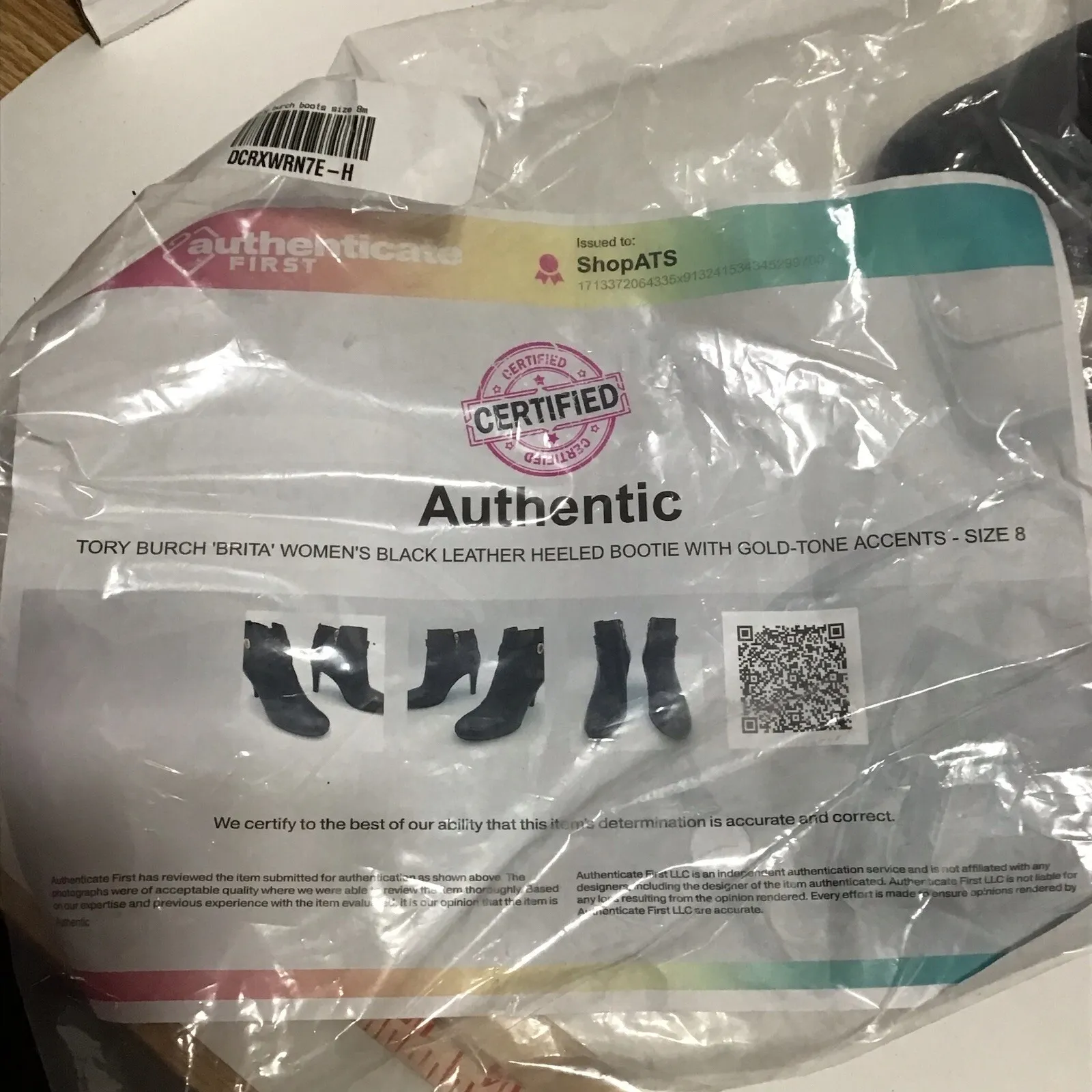 Tory Burch Brita Womens Solid Black‎ Leather Heeled Bootie Dark Academia Size 8 - Image 7