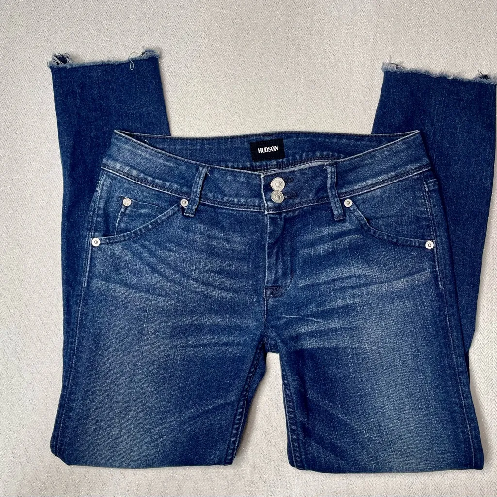 Hudson Jeans Collin Flap Skinny Crop Distressed Frayed Hem Jean 27 - Image 9