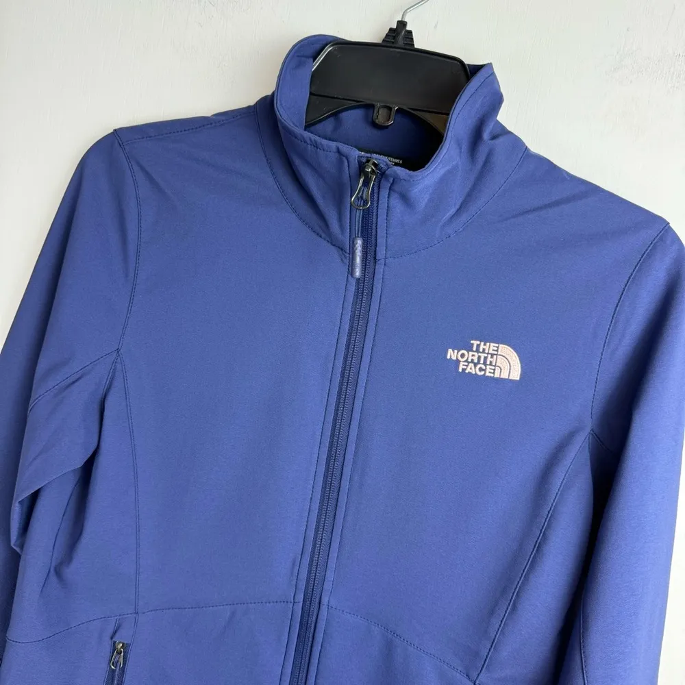 The North Face Womens Canyonwall Windwall Soft Shell Jacket Sz Small Purple - Image 3