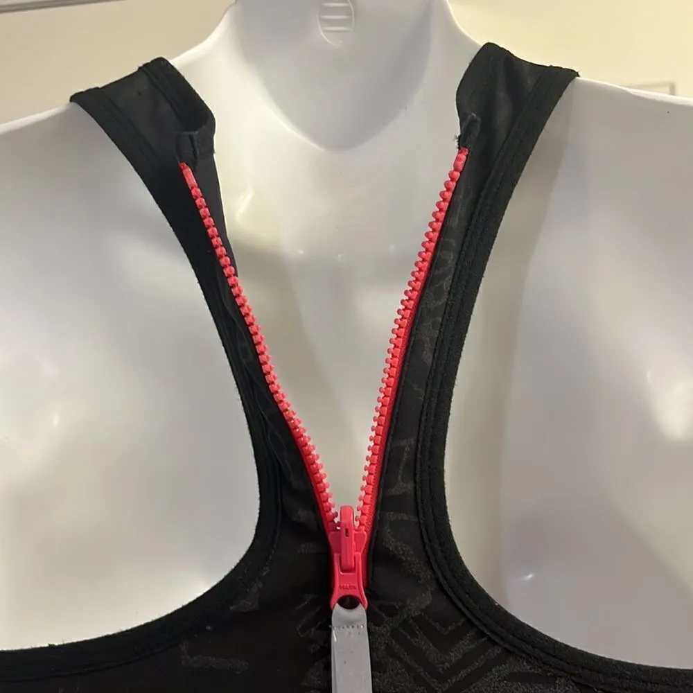 Free People Movement Black/Gray/Coral Abstract Pullover Zip - Image 6