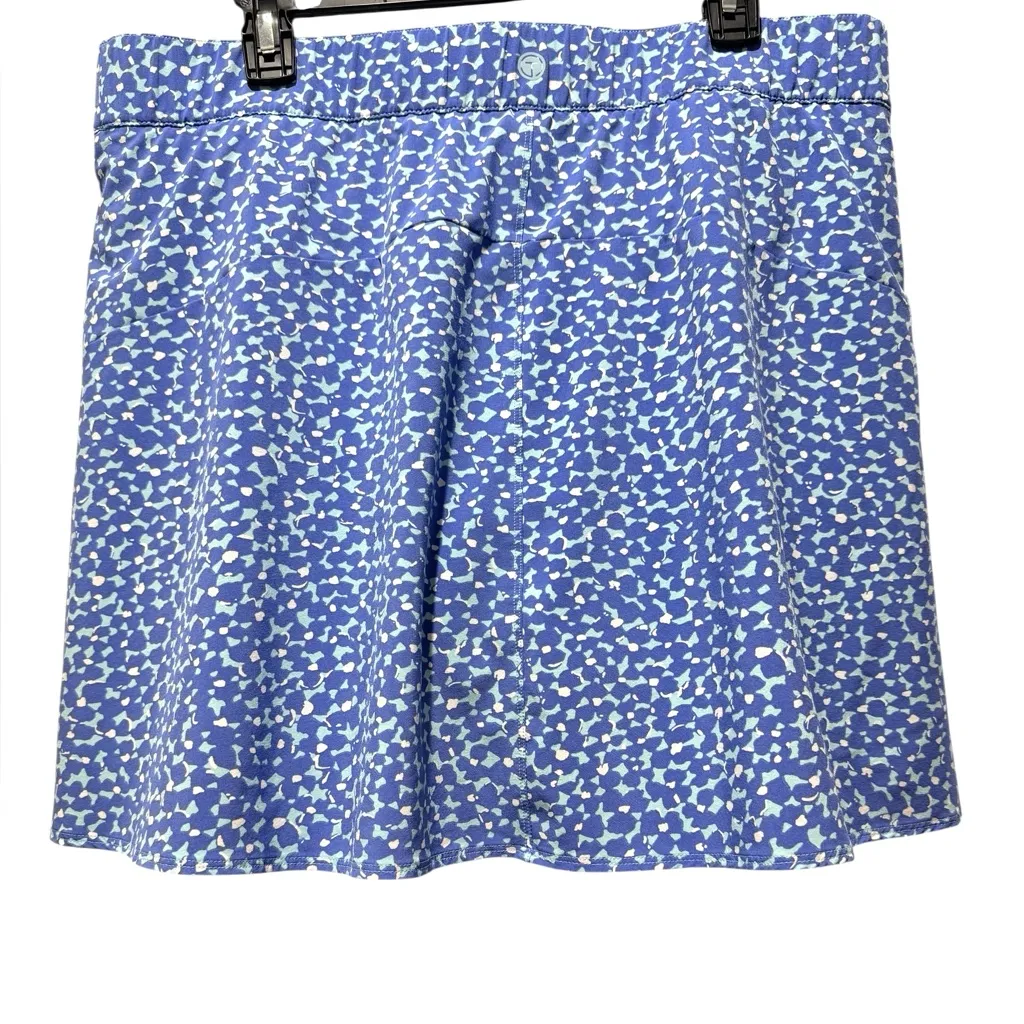 T by TALBOTS Blue and White Patterned Skirt Skort Tennis Skirt Size XL Sporty - Image 4