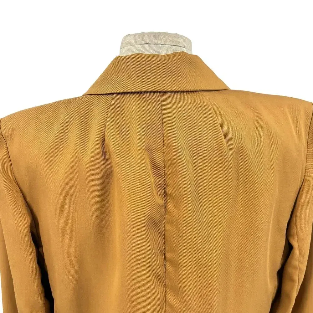 J. Crew Alfie Blazer Jacket in Gramercy Twill Camel‎ Lyocell SIze 10 - Image 11