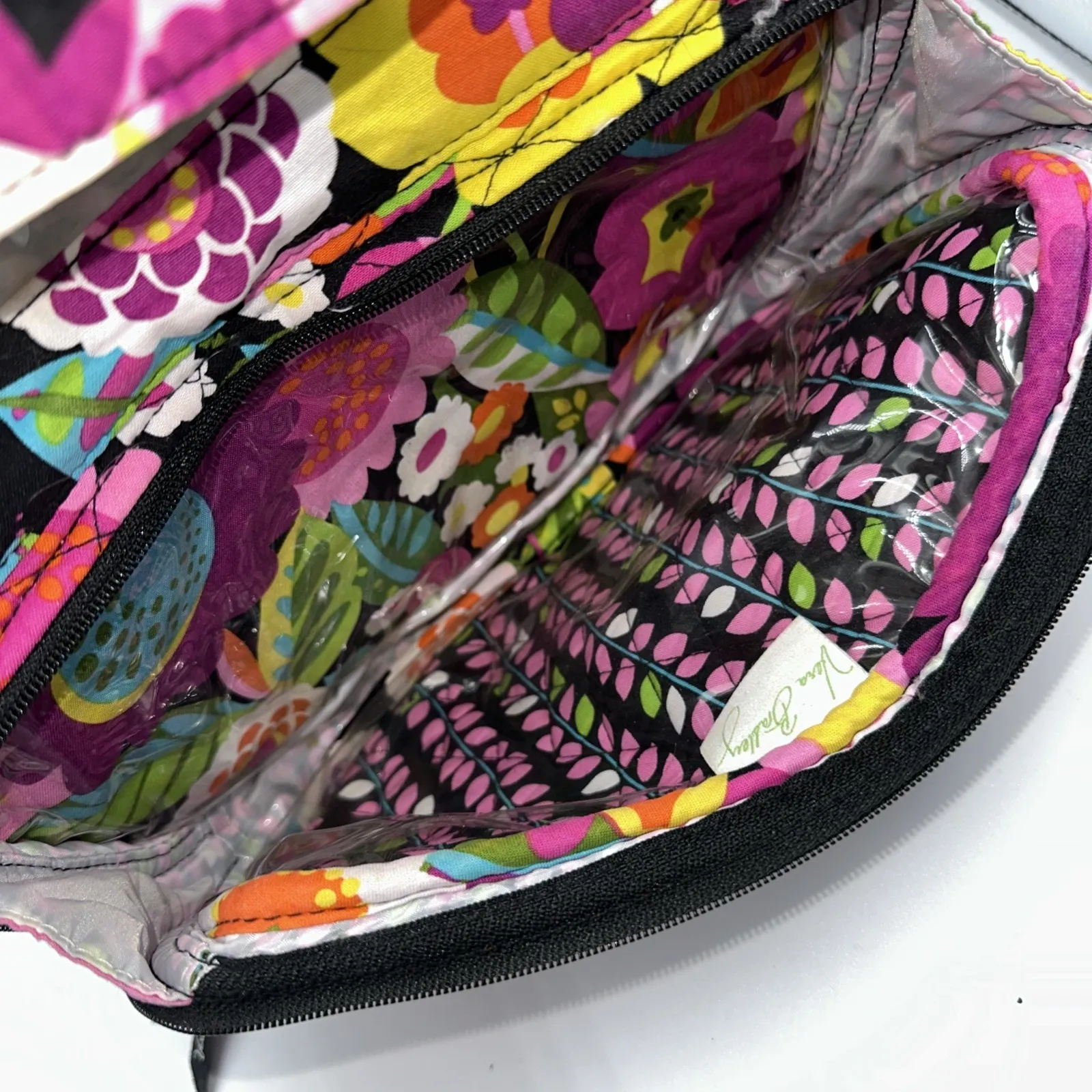 Vera Bradley Hanging Jewelry Make Up Travel Organizer Va Va Bloom Fabric Trifold - Image 7