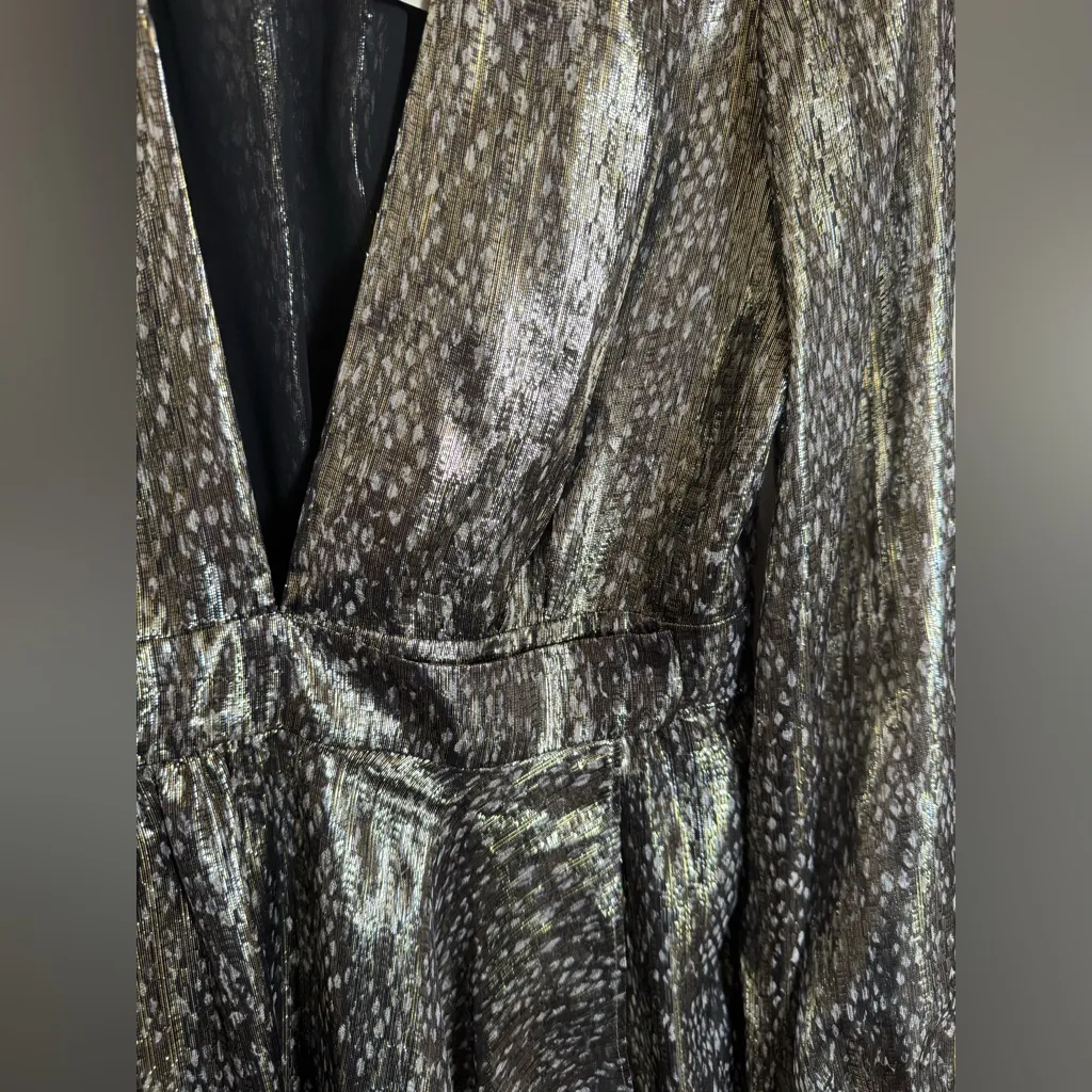 Ramy Brook Printed Amalia‎ Dress Size 8 NEW Glitter - Image 4