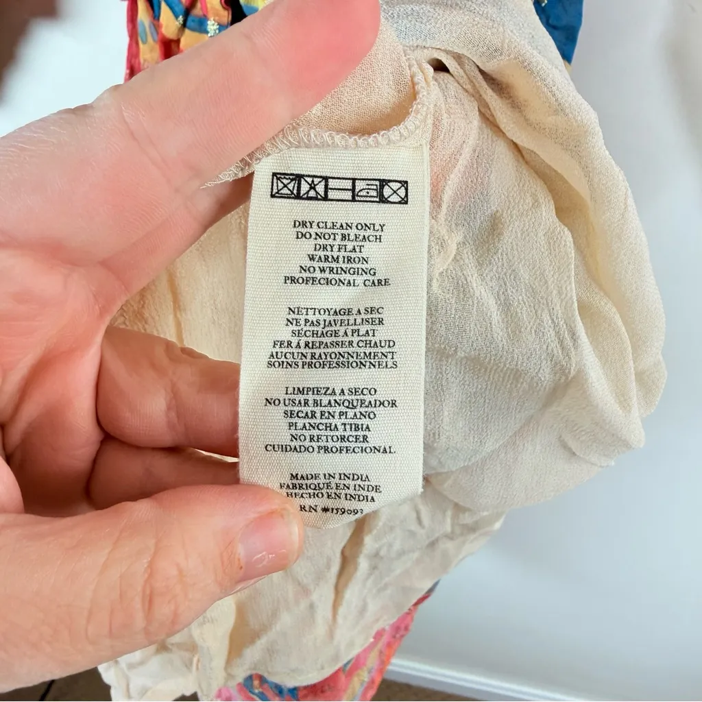 Chufy Mancora Smocked Boho Dress Multicolor Size L - Image 12