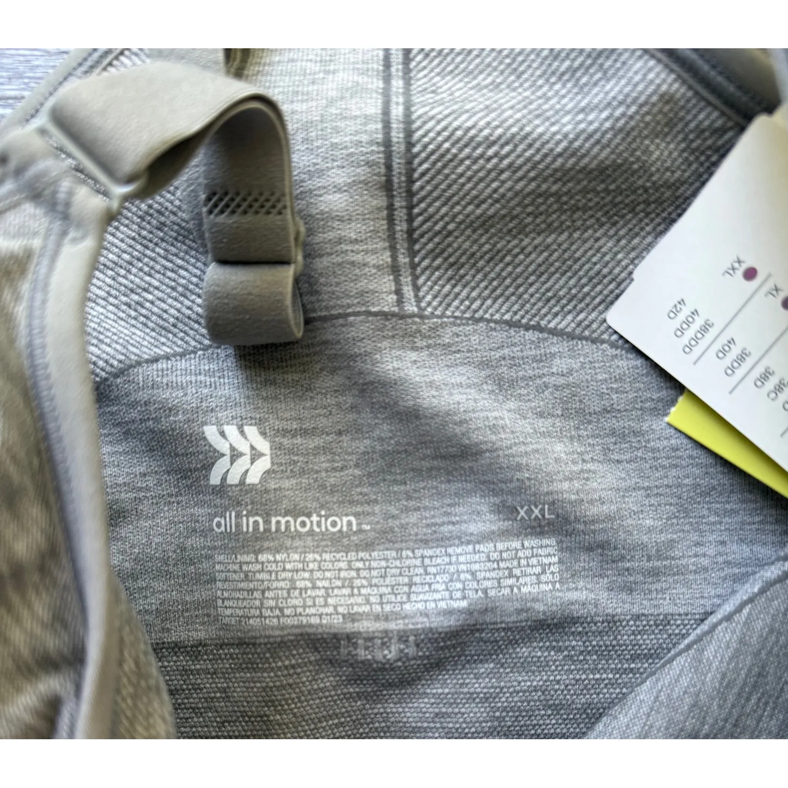 All in Motion Bra‎ Size XXL Gray - Image 3