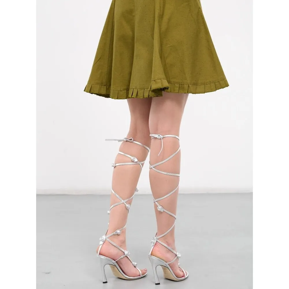 Ludovic de Saint Sernin Easy Cleavage Dress in Olive Green Medium New Womens - Image 12