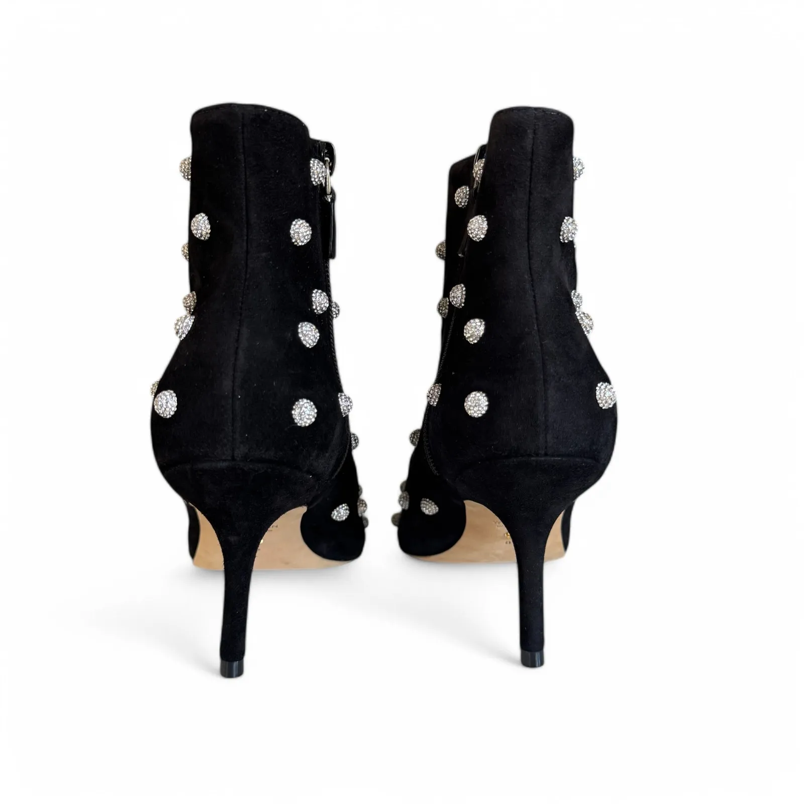 Stuart Weitzman Carine Crystal Rhinestone Heel‎ Booties Black Size 8.5 - Image 3