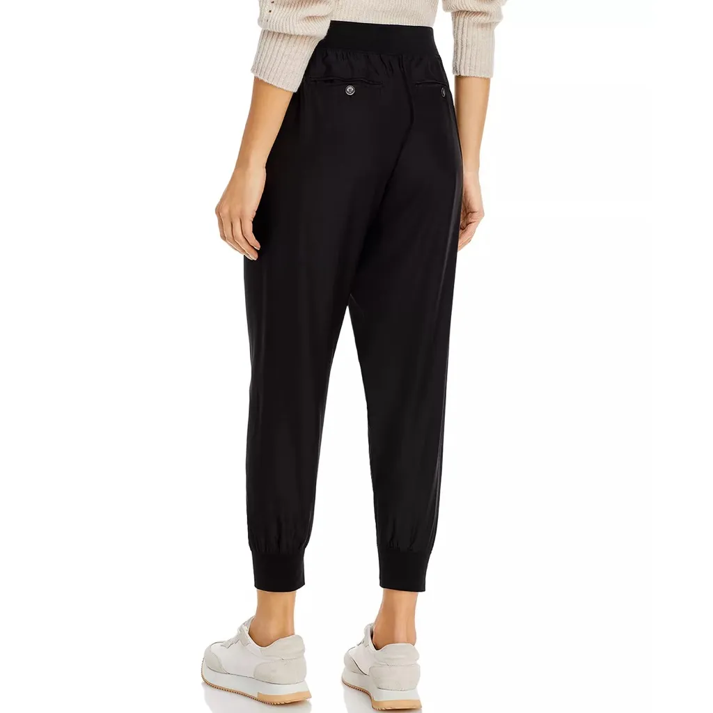 ATM Anthony Thomas Melillo Silk Jogger Pants, Black, Size M New w/Tag $275 Black Size M - Image 4