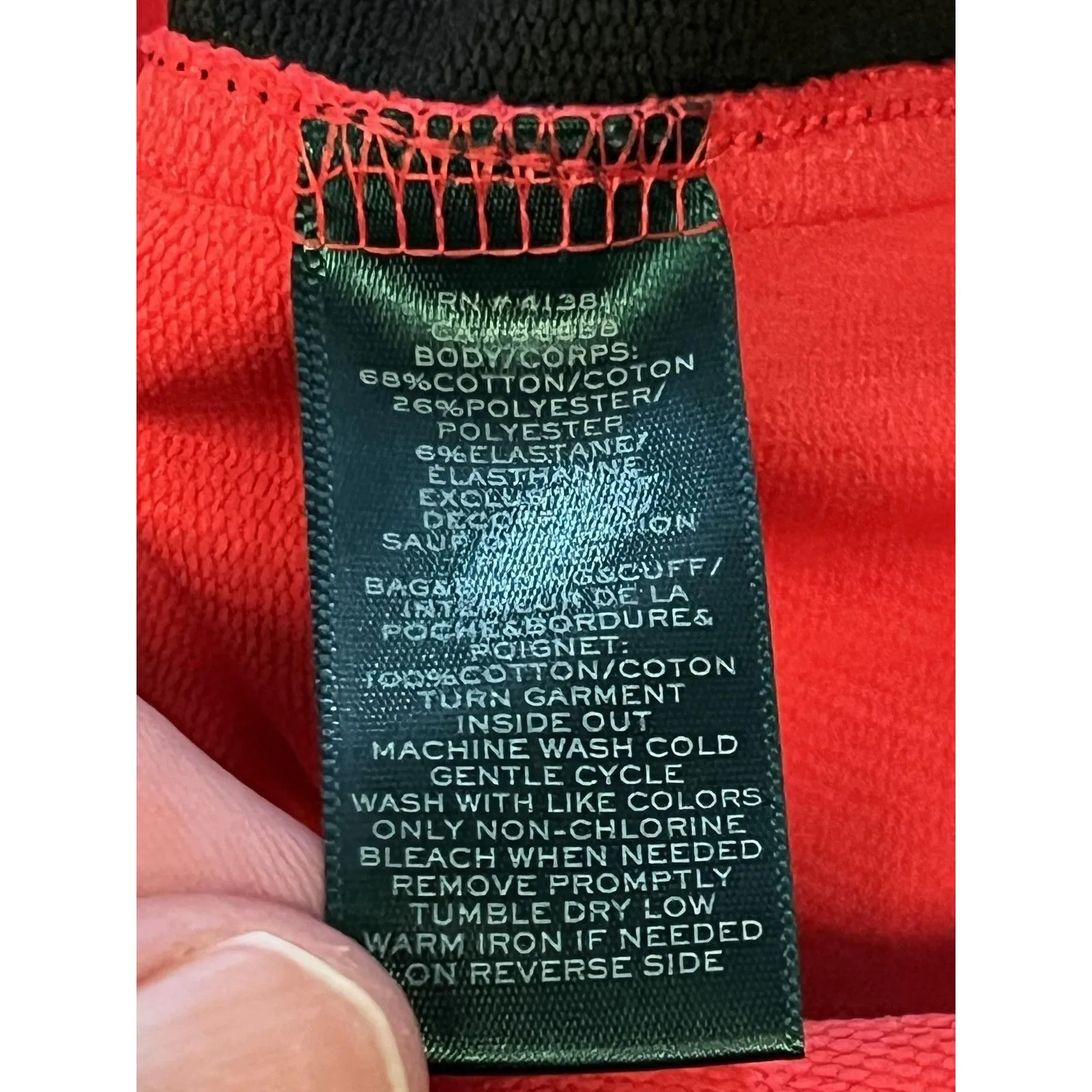 Lauren Ralph Lauren Jacket Womens Small Red Black Full Zip Track Sport Athletic - Image 7