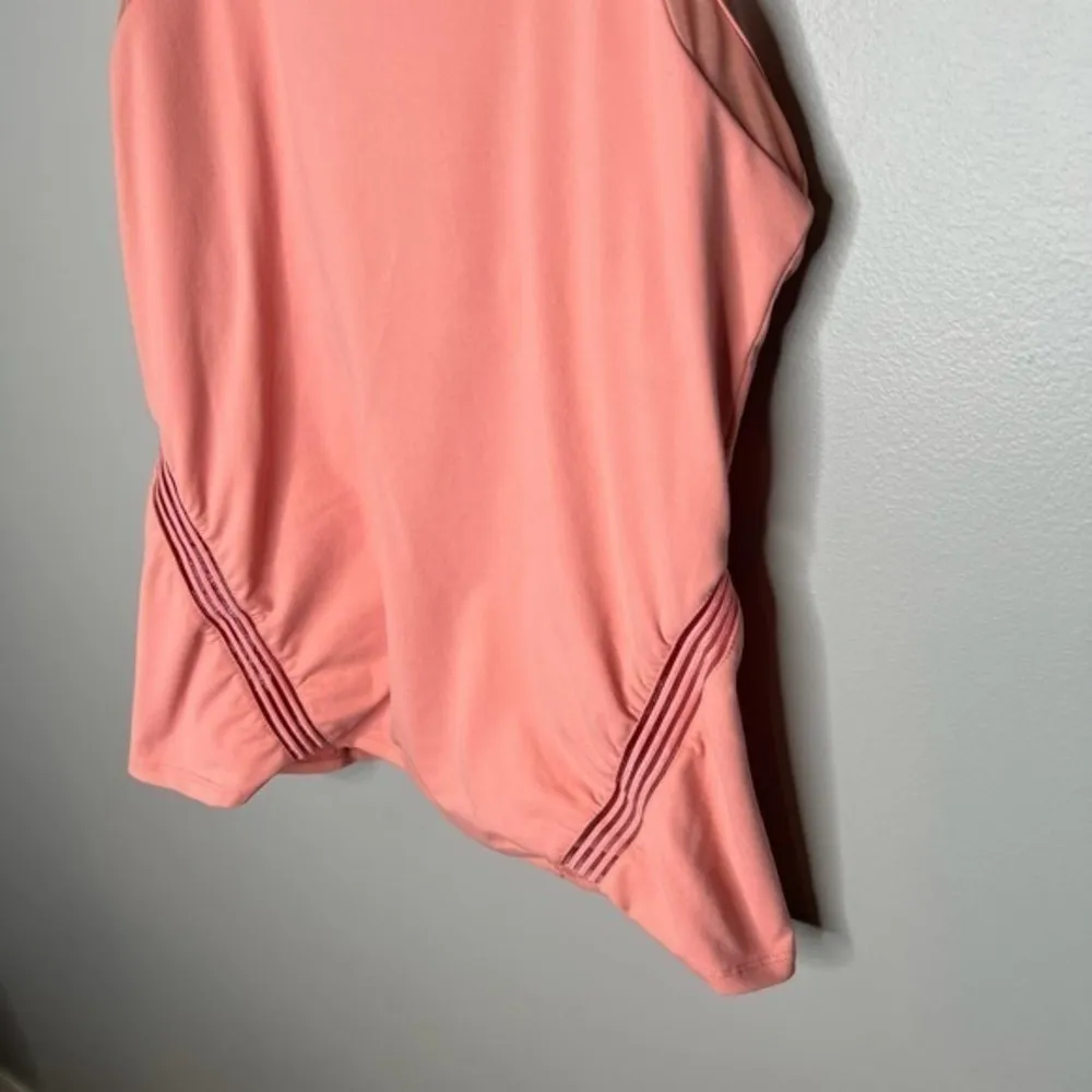 Fabletics coral pink racerback built in shelf bra tank athletic workout medium - Image 3