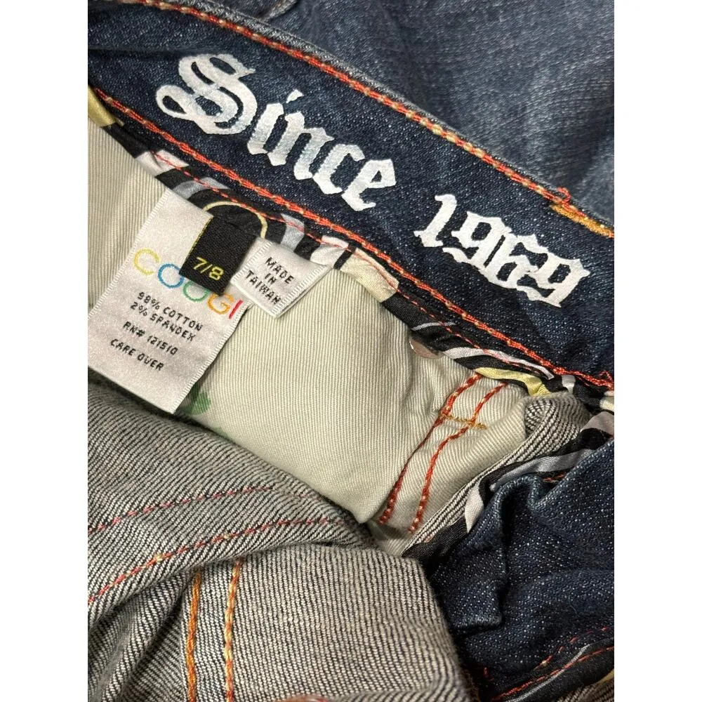 Rare NWT Vintage Coogi 29"W 31"L Low-Rise Flare Jeans Y2K Geometric Embroidery - Image 14