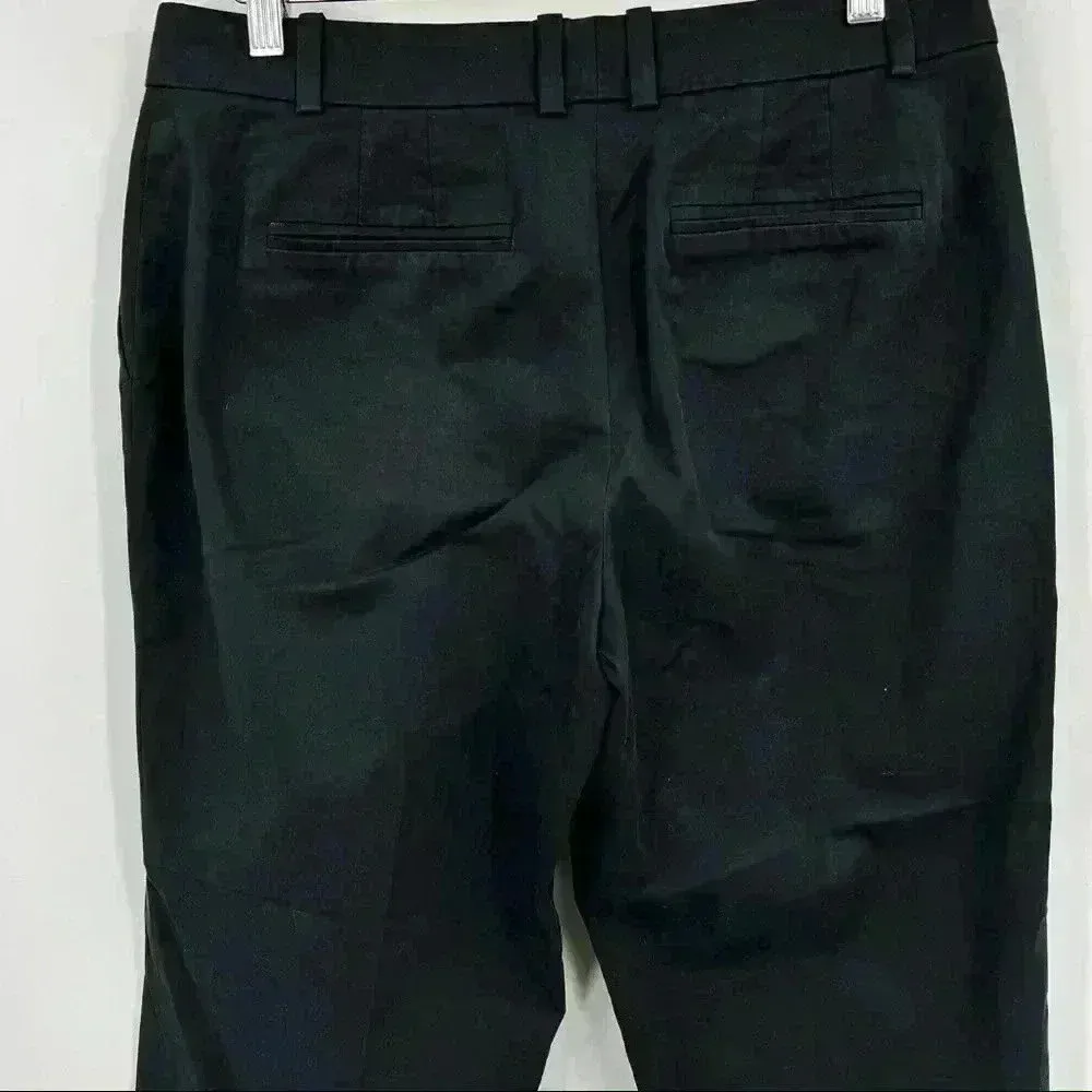 Ann Taylor‎ Women's Black Cotton Casual Dressy Lightweight Chino Pants Size 6 - Image 3