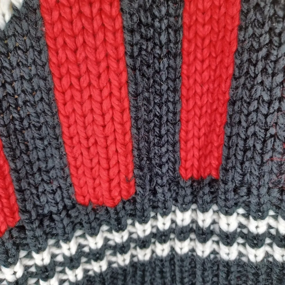 Vintage International Stefano sportswear hand knit car sweater Black Size M - Image 5