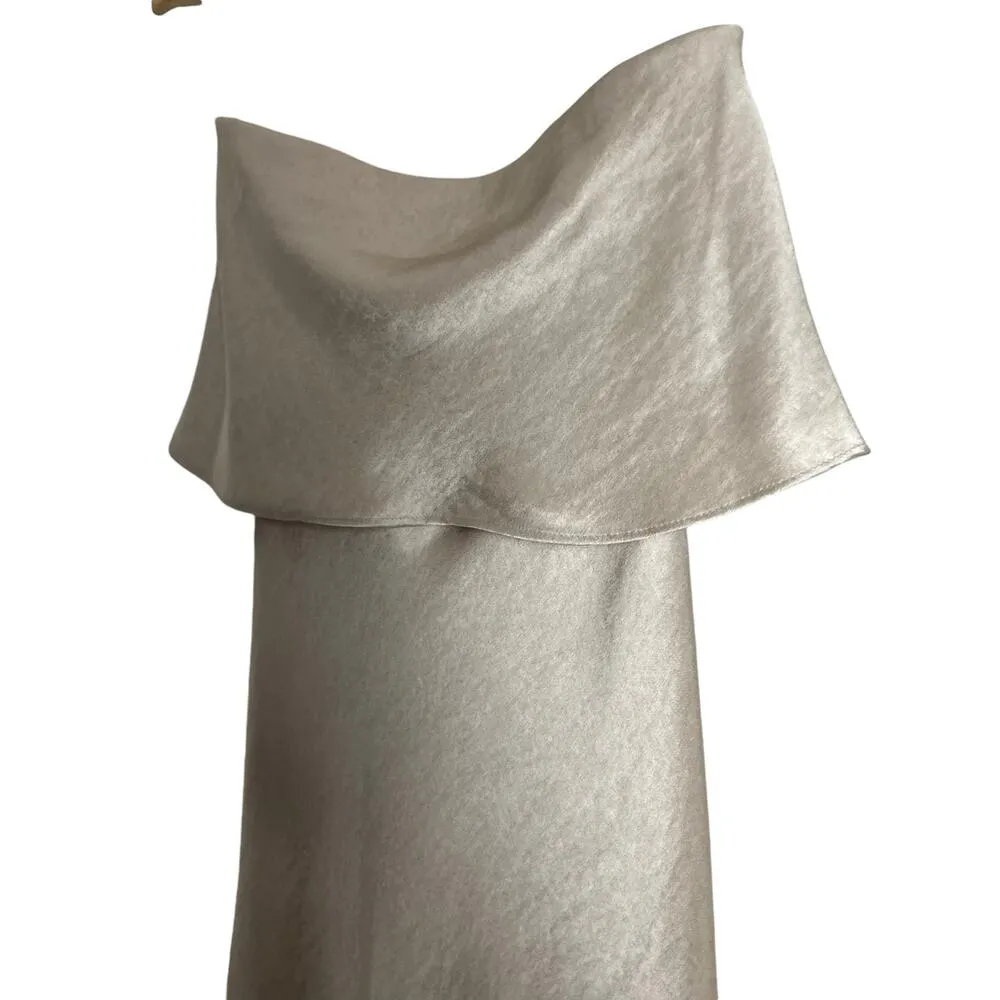 Bec + Bridge The Dreamer Champagne Sand Satin Strapless Maxi Formal Dress Size 2 - Image 5