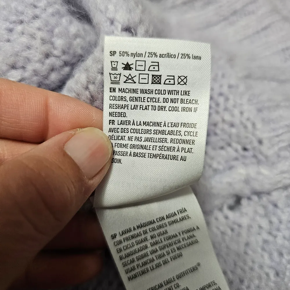 American Eagle Lavender Jegging Hooded Sweater Size Small - Image 8