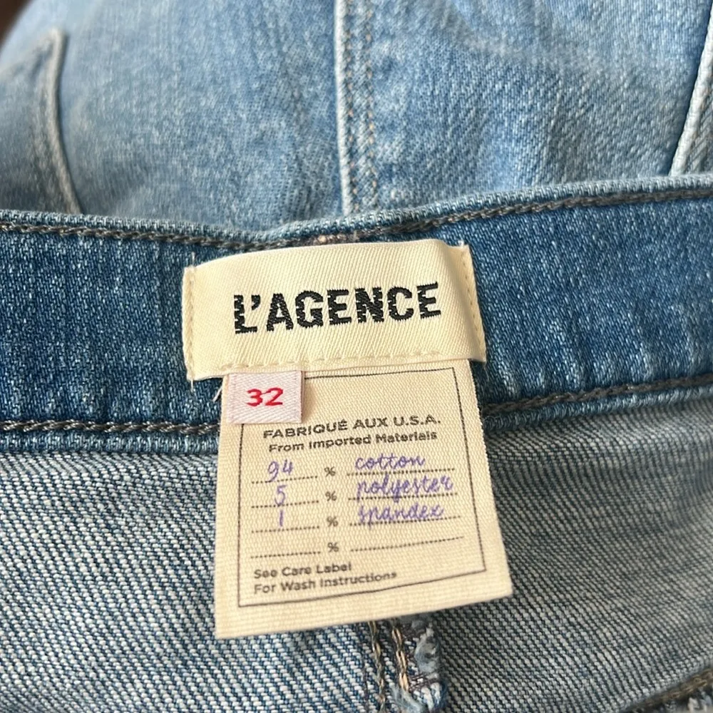 L'AGENCE Audrey Cutoff Denim Shorts in Daytona, Size 32 New w/Tag - Image 6